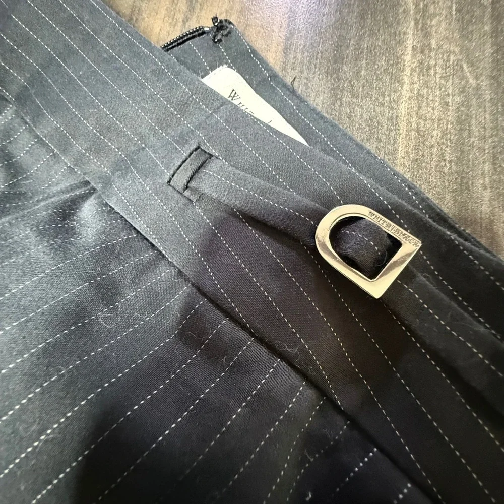 White House Black Market Skirt Pinstripe Pencil Career Workwear Sz‎ 0